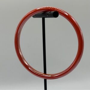 Shiny Glass Iridescent Burnt Orange Bangle